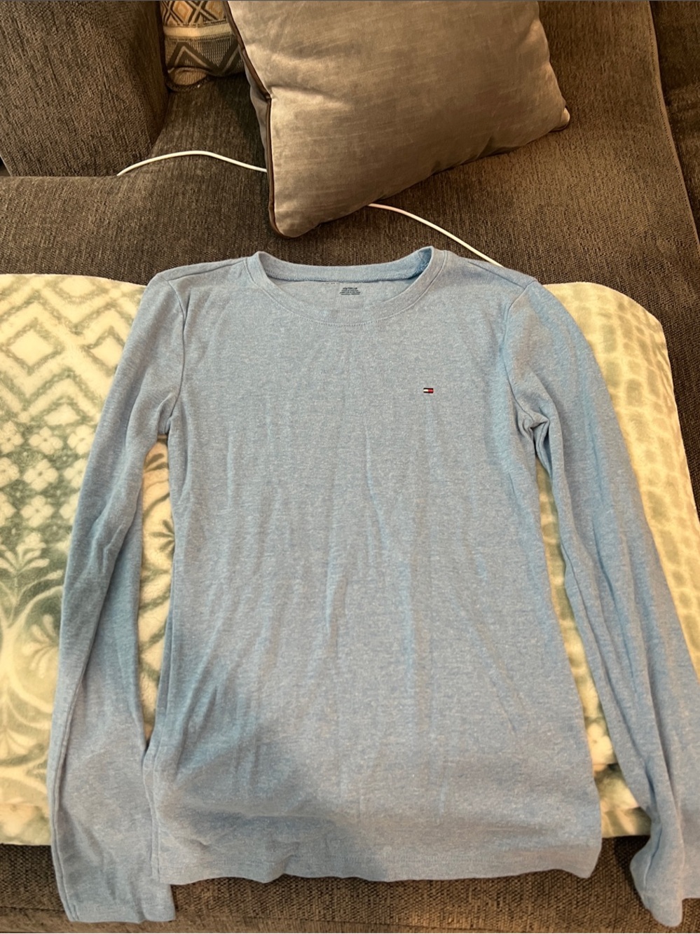 Tommy Hilfiger Sky Blue Long Sleeve Crewneck